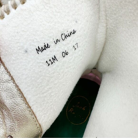 Jack Rogers Waterproof Chloe Lavender and Metallic Gold Duck Rain Boots Sz 11‎ - Picture 11 of 16